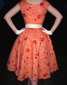 1950s-walkaway-dress-back vintage-1950s-dress-with-wide-belt