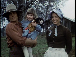 Michael Landon and Karen Grassle in Little House on the Prairie Pilot Episode Charles and Caroline Ingalls with Baby Carrie Little House Dress