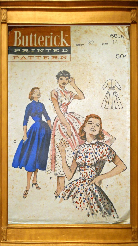 butterick-retro-pattern-6835 vintage-butterick-1950s-dress-patterns