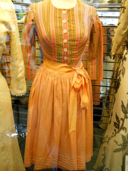 Sound-of-Music-movie-costume-Julie-Andrew's-dress Original-Sound-of-Music-dress-on-display