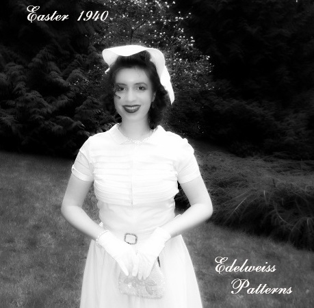 easter-1940s-vintage-dress-small white-1936-tailored-dress