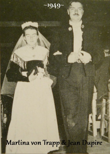 martina-von-trapp-wedding-1948-stowe-vermont martina-jean-von-trapp-marriage-sound-of-music-family