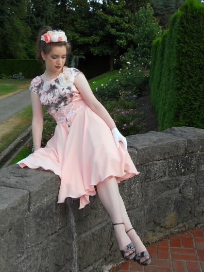 pink-1950s-vintage-party-dress butterick-4790-walkaway-dress-positive-review
