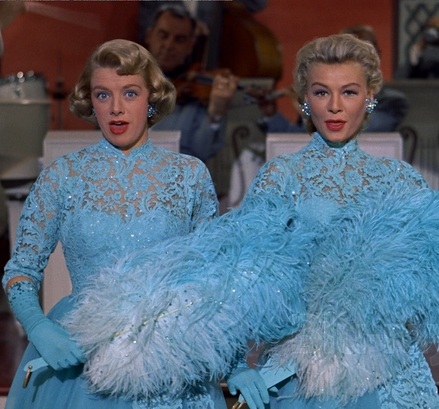 white-christmas-film-costume-"sisters"-blue-dresses