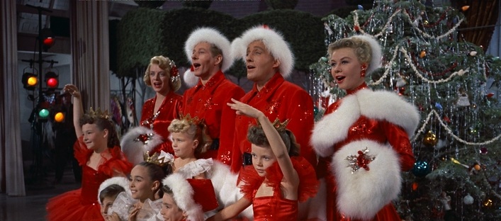 white-christmas-movie-finale-red-costumes bing-crosby-rosemary-clooney-white-christmas
