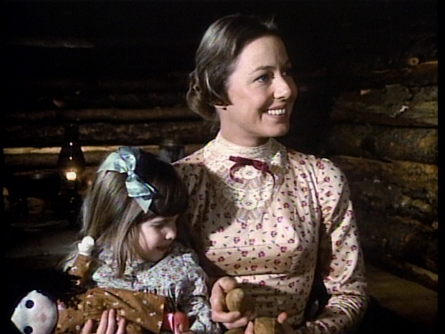 Flowered calico dress worn by Ma Ingalls in "Little House on the Prairie"