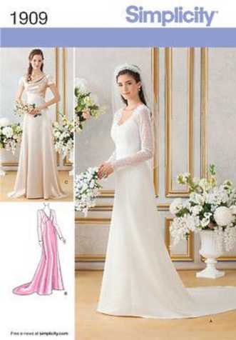 royal-wedding-dress-pattern-kate-middleton-simplicity-1909 princess-catherine-pippa-dress-pattern